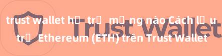 trust wallet hỗ trợ mạng nào Cách lưu trữ Ethereum (ETH) trên Trust Wallet